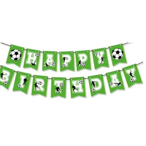 Football Happy Birthday Paper Banner