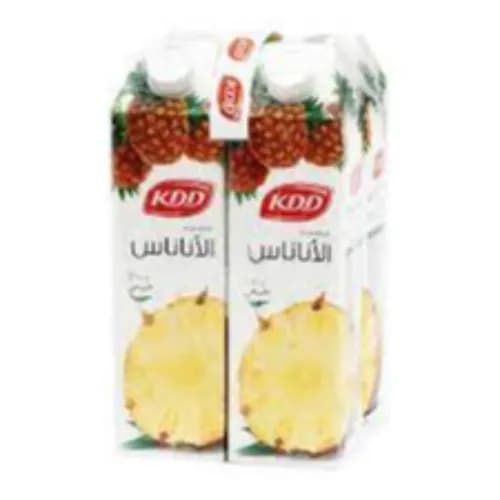 Kdd Pineapple Juice - Preservative Free, Color Free, Flavoring Free 4 X 1 Ltr