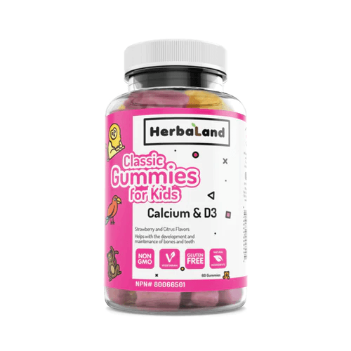 Herbaland Classic Gummies For Kids Calcium & D3 60S 