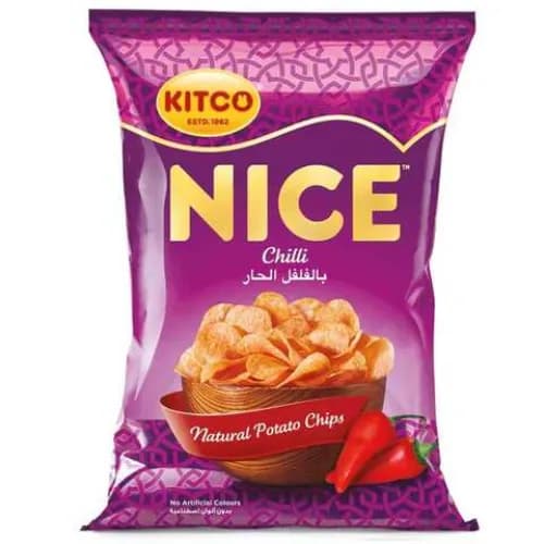 Kitco Nice Chili Potato Chips Artificial Colors Free 20 X 16G