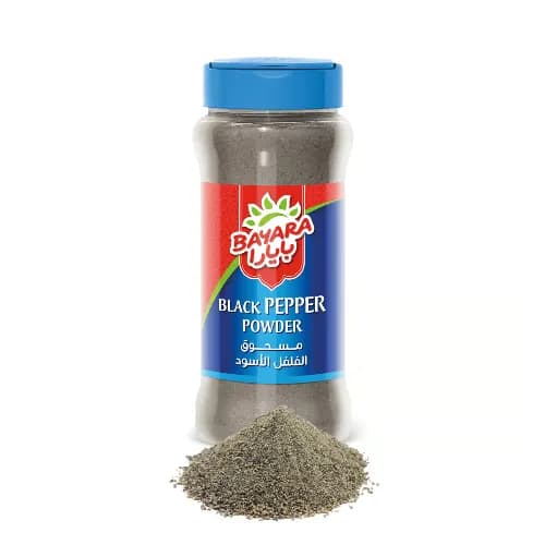 Bayara Black Pepper Powder - No Added Artificial Colorants, Artificial Preservatives, Artificial Flavors 165 Gr