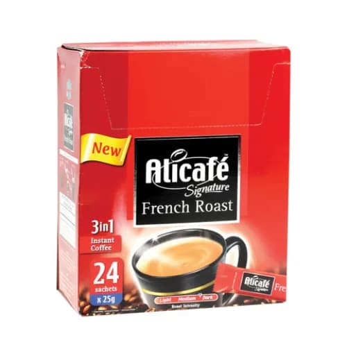 Alicafe Signature 3In1 Instant Coffee Sachets French Roast 24 X 25 Gr