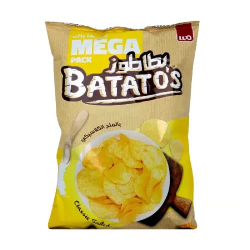 Batato'S Mega Pack Chips Classic Salted Flavor 167 Gr