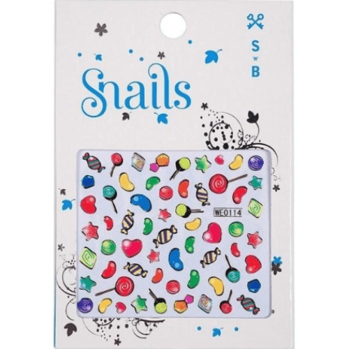 Snails Nail Stickers-Flamingo