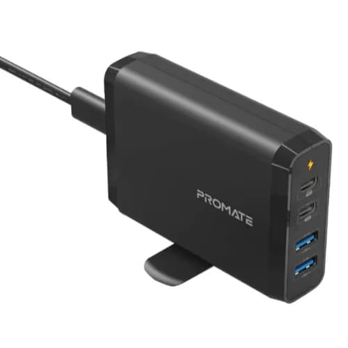 Promate 75w USB-Charging Hub With 60w USB-C PD , 18w USB-C PD , Dual 2.4a USB Ports , UK Plug