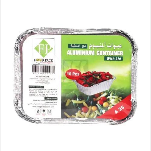 Food Pack Aluminum Containers With Lids A25 10 Per Pack