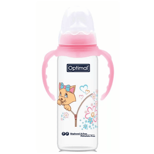 Optimal Narrow Neck Feeding Bottle With Handle - 240Ml