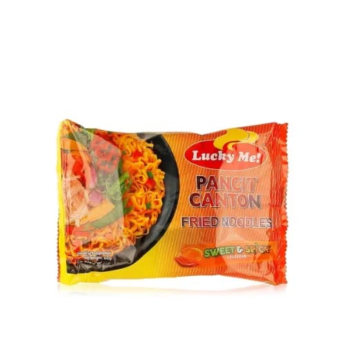 Lucky Me Pancit Canton Instant Fried Noodles Sweet & Spicy Flavor 60G