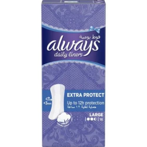 Always Daily Liners Extra Protect Large 16S