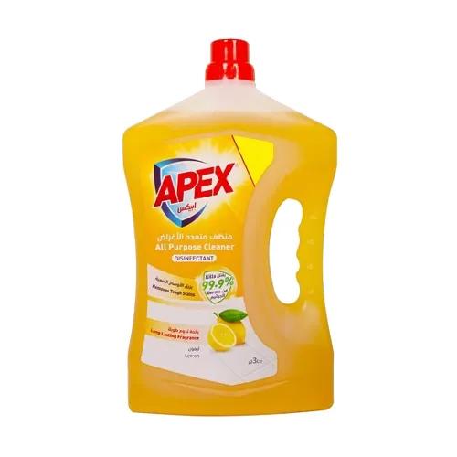 Apex All Purpose Disinfectant Liquid Cleaner Lemon Scent 3 L