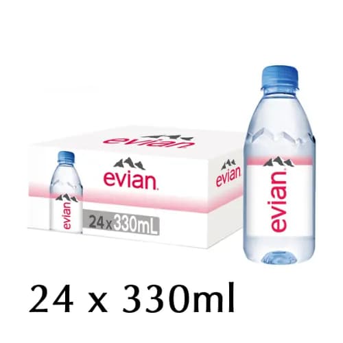 Evian Natural Mineral Water 24 X 330Ml