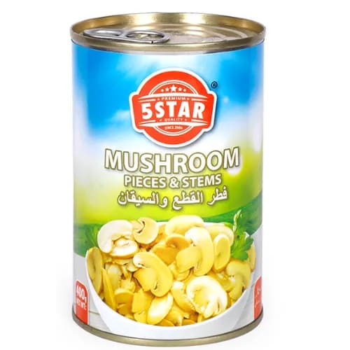 5 Star Mushroom Pieces & Stems 400 Gr