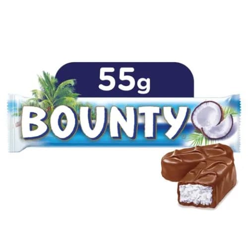 Bounty Milk Chocolate Bar Filled With Coconut 55 Gr