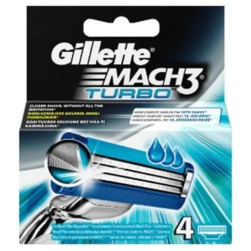 Gillette Mach3 Turbo Crt 4’S