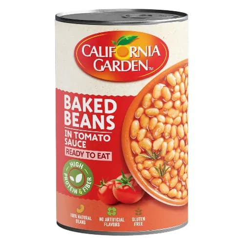 California Garden Low Fat Baked Beans In Tomato Sauce - Gluten Free,Artificial Flavors Free,High Fiber 420 Gr