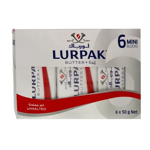 Lurpak Mini Unsalted Butters 6 X 50G