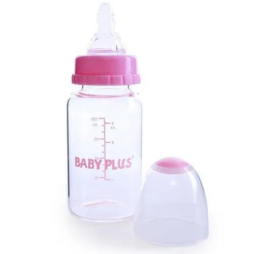 Baby Plus Bp6852 Blue Standard Neck 120Ml Glass Feeding Bottle - Bpa Free 1 Pcs