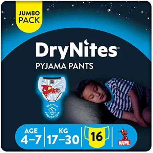 Drynites Pyjama Pants For Boys (4-7 Years, 17-30Kg) 16 Per Pack