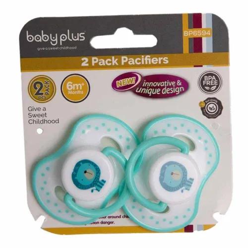 Baby Plus Green Pacifiers (6+ Months) - Bpa Free 2 Per Pack