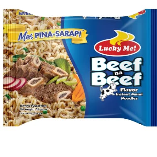 Lucky Me Instant Noodles Beef Flavor 55G