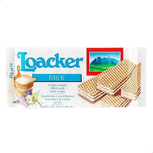 Loacker Crispy Wafers Filled With Milk Cream 45 Gm