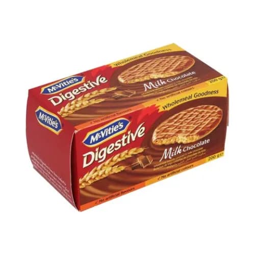 Mcvitie'S Digestive Milk Chocolate Coated Biscuits - Artificial Colors Free, Artificial Flavors Free 200G