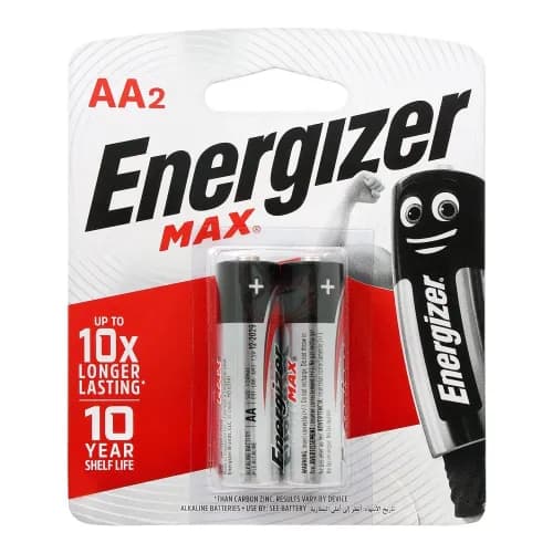 Energizer Max Aa Alkaline Batteries 2 Per Pack