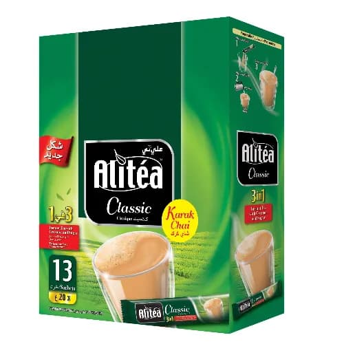 Alitea Classic 3In1 Instant Karak Tea With Creamer & Sugar 20 Gr