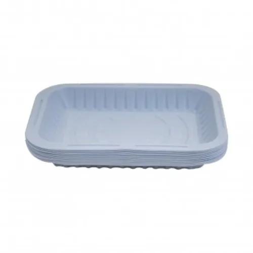 Al Jattal Disposable Plastic Rectangular Plates 50 Per Pack