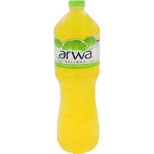 Arwa Delight Water Citrus Punch Flavor 1.5L 1.5 L