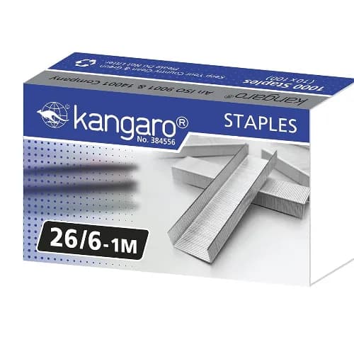 Kangaro Stapler Pins 26/6 - 1M 1000 Per Pack