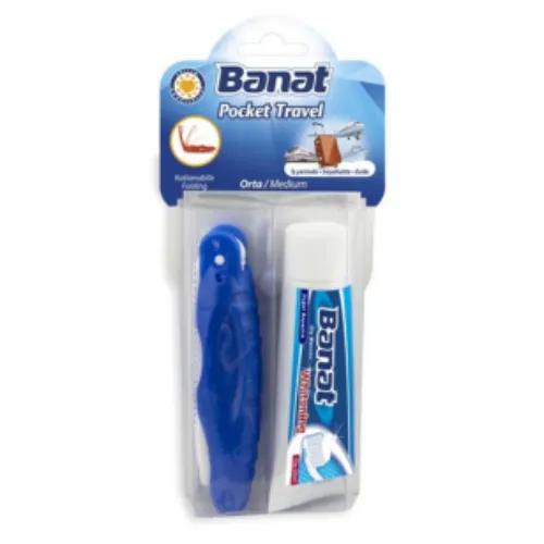 Banat Pocket Travel Toothbrush+Toothpaste