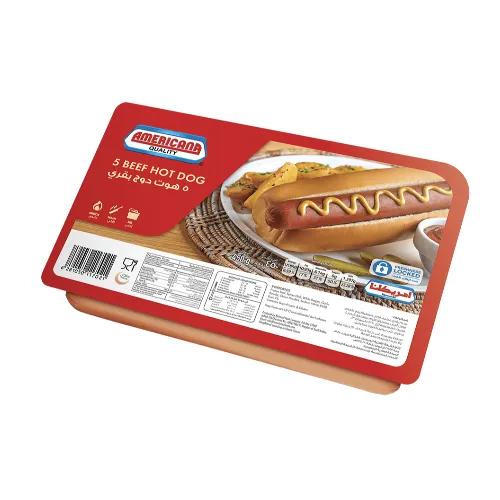 Americana Frozen Beef Hot Dogs (5 Pieces) 450 Gr