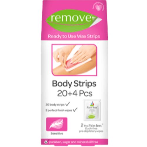 Remove Body Cold Wax Strips Sensitive 24 S 