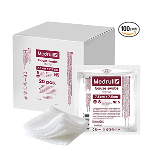 Medrull Gauze Swab Sterile (7.5X7.5 Cm) 8Ply N5