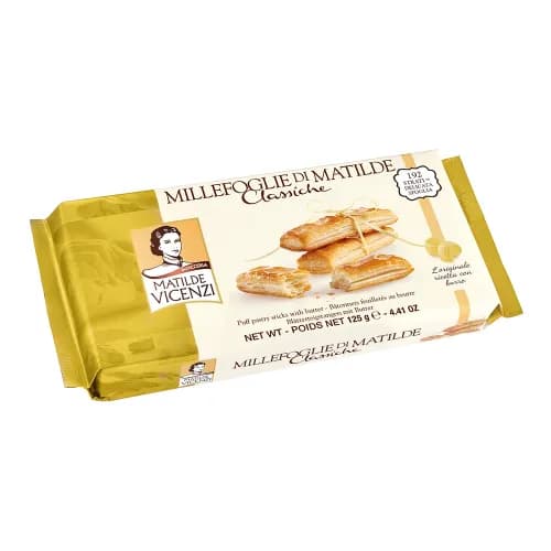 Matilde Vicenzi Millefoglie D' Italia Classic Puff Pastry Sticks With Butter 125G