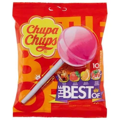 Chupa Chups Assorted Lollipops Cola, Milky & Fruit Flavor 120 Per Pack