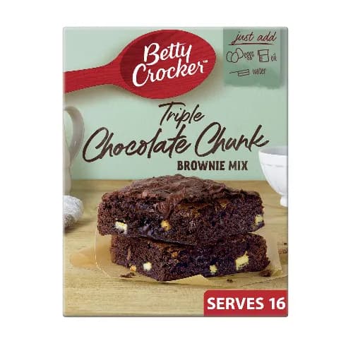 Betty Crocker Triple Chocolate Chunk Brownie Mix 415gm