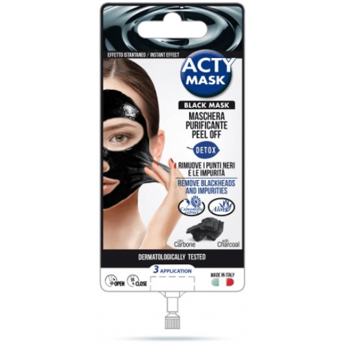 Es Acty Mask Black Mask Peel Off With Charcoal 15 Ml