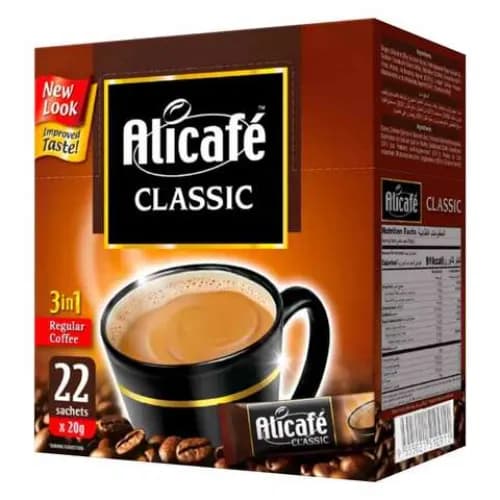 Alicafe Classic 3In1 Instant Coffee Sachets 22 X 20 Gr