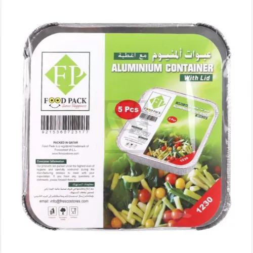 Food Pack Aluminum Containers With Lids 1230 5 Per Pack