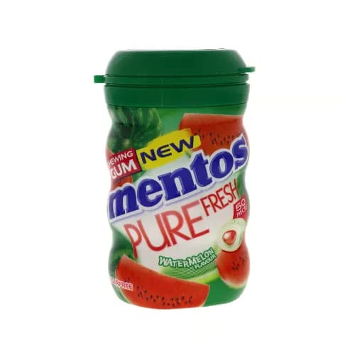 Mentos Pure Fresh Chewing Gum Watermelon Flavor Sugar Free 10 Per Pack