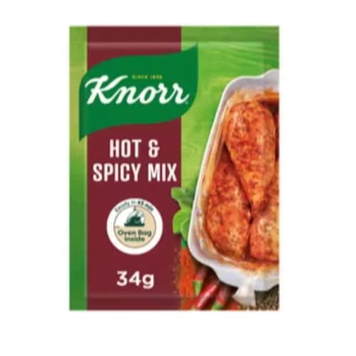 Knorr Hot & Spicy Mix Msg Free, Artificial Colorants Free, No Added Preservatives 34G