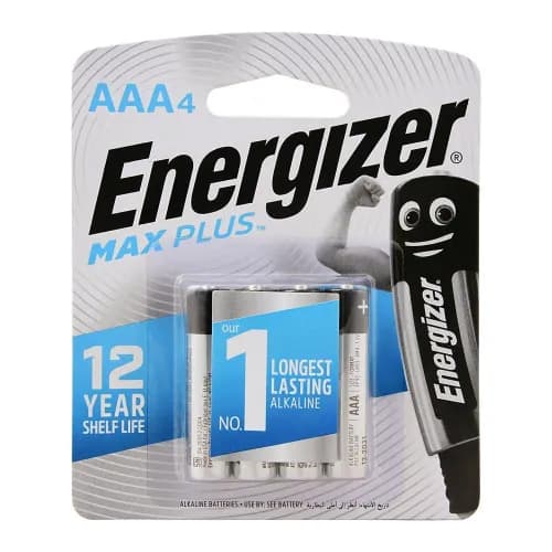 Energizer Max Plus Aaa Alkaline Batteries 4 Per Pack