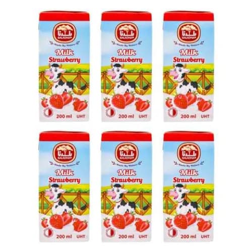 Baladna Long Life Strawberry Milk 6 X 200 Ml