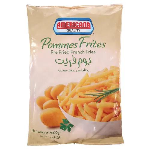 Americana Quality Frozen Pre Fried French Fries 2.5 Kg