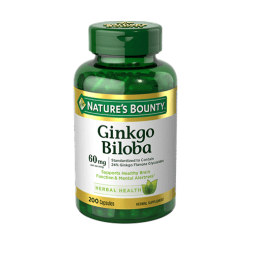 Nature's Bounty Ginkgo Biloba 60mg Capsules 200's