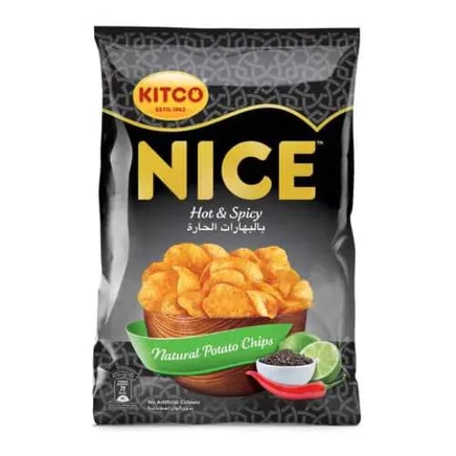 Kitco Nice Natural Potato Chips Hot & Spicy 14G