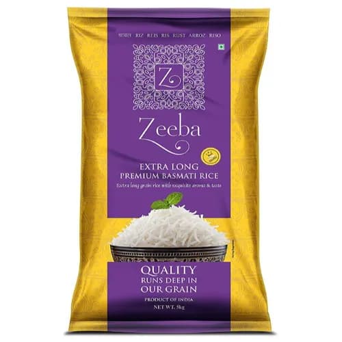 Zeeba Extra Long Premium Basmati Rice 5 kg