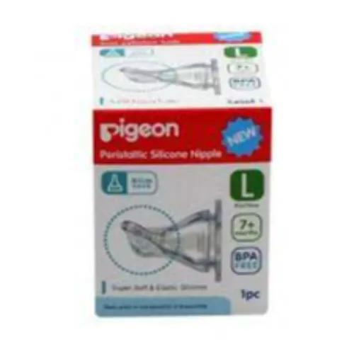 Pigeon Peristaltic Slim Neck Silicone Nipple Fast Flow (7+ Months) - BPA free, BPS free 1 pcs